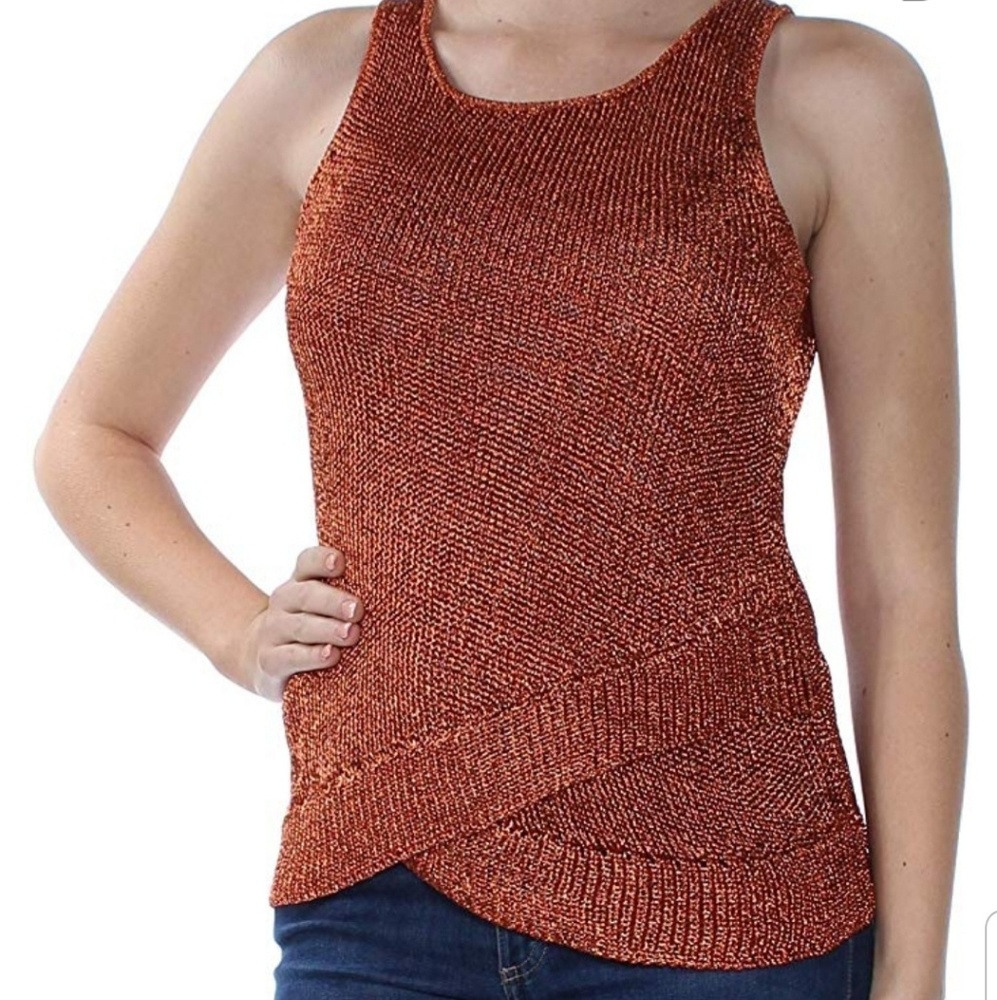 Bar III Women's Burnt Umber Sleeveless sweater